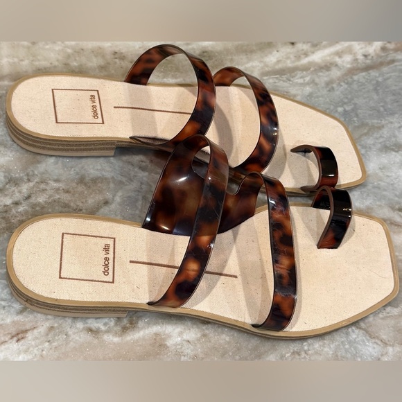 Women’s DOLCE VITA Isala tortoise brown sandals- Size 6.5 - Picture 3 of 5